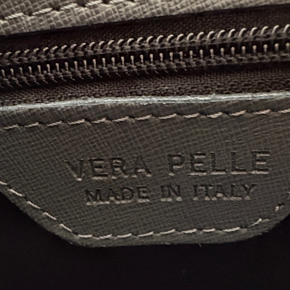 Vera Pelle Classic Gray Tote Bag - Picture 2 of 11